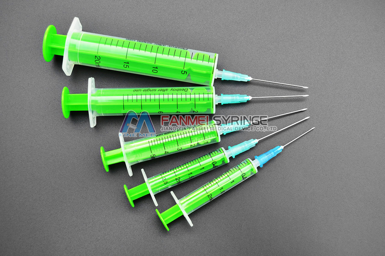 2-Part Disposable Syringe(Green Plunger)